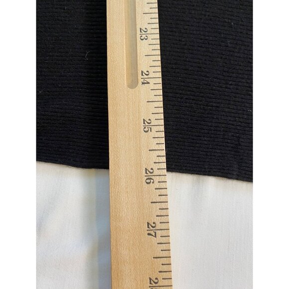 Cache Cardigan Womens M Black Draped Asymmetric Hem Lightweight Lagenlook Preppy - Picture 8 of 8